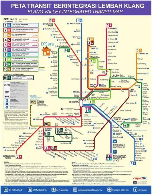 D'sara Sentral Mrt With Two Free Parking Apartemen *